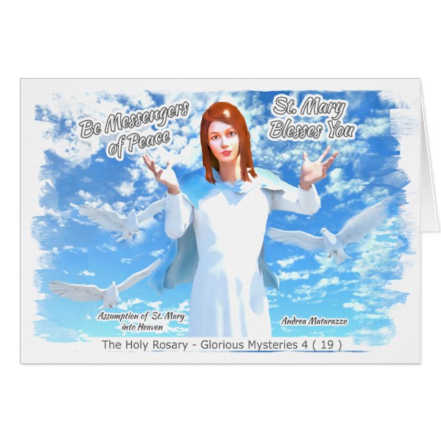 Asunción de Santa María en el cielo 2 tarjeta (Anverso (Horizontal))