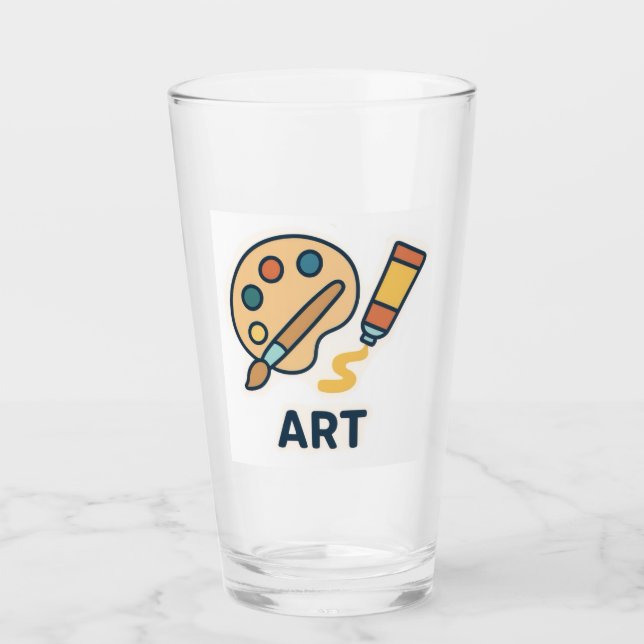 Asunto del arte - Paleta de pintura y pincel (Anverso)