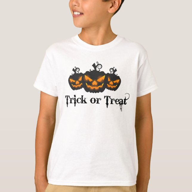 Asustada camiseta de calabazas de Halloween (Anverso)