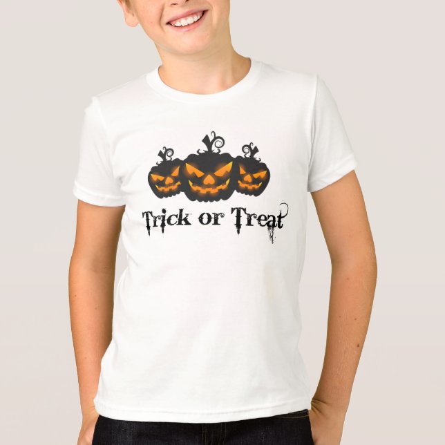 Asustada camiseta de calabazas de Halloween (Anverso)