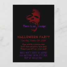 Asustada invitación a fiesta de Halloween con el c