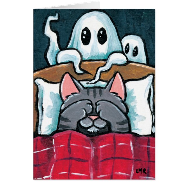 Asustado de gato de Tabby de los fantasmas en el (Frente)