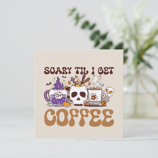 Asustado hasta que me dan café - Halloween Café Lo (Anverso de pie)