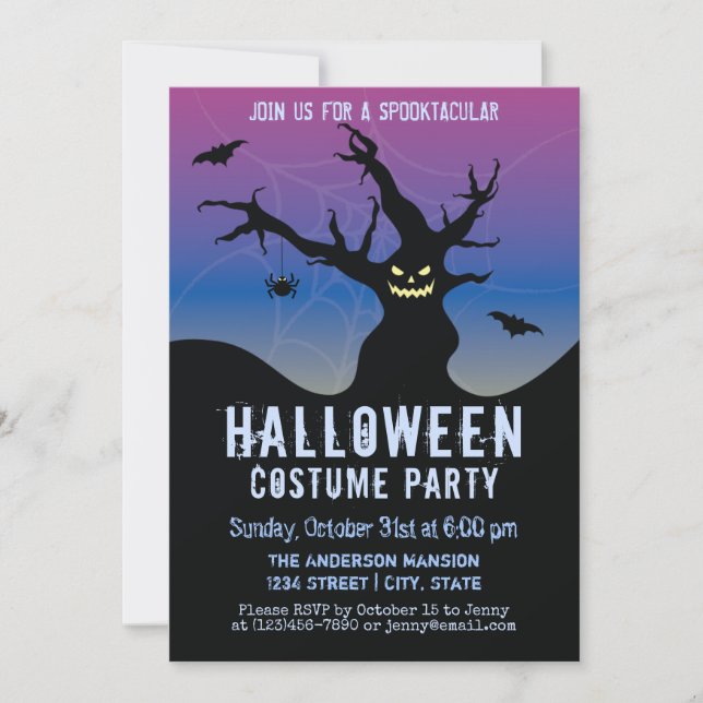 Asustado por miedo por la invitación a la fiesta d (Anverso)
