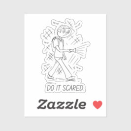 Asustar - Pegatina de valor