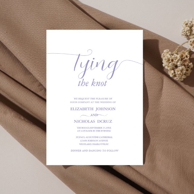 atando el nudo simple plantilla de invitación a la (Subido por el creador)