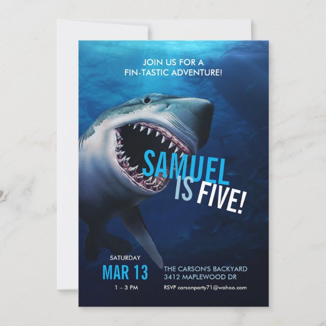 Ataque a tiburones | Boys de Invitación al Océano  (Anverso)