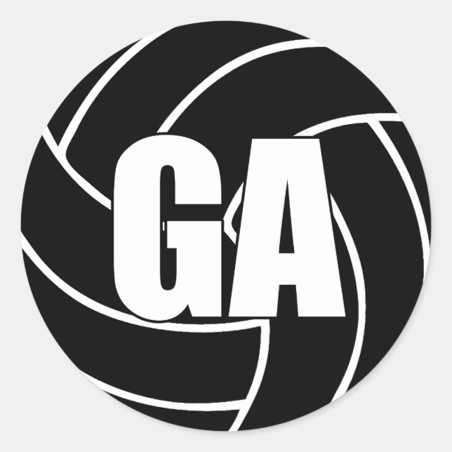 Ataque con gol de Netball, GA, Pegatinas del equip (Anverso)