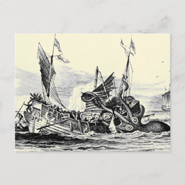 ¡Ataque de Kraken! Postal (Anverso)