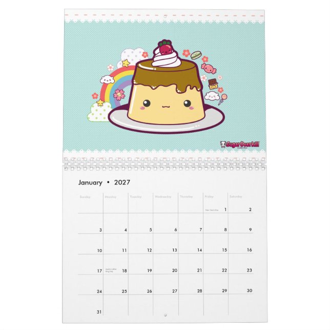 ¡Ataque de la comida de Kawaii! Calendario 2010 (Jan 2027)