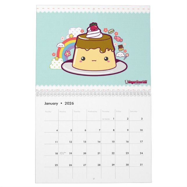 ¡Ataque de la comida de Kawaii! Calendario 2011 (Jan 2026)