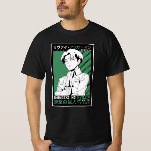 Ataque de Levi Ackerman a camiseta de diseño de T