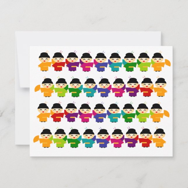 Ataque de muñecas arcoiris geisha (Anverso)