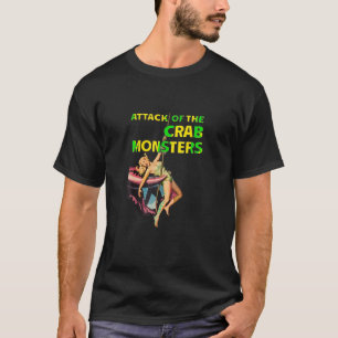 Ataque de película retro B a camiseta de los monst