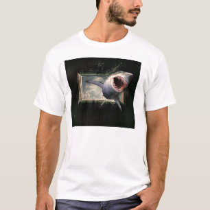 Ataque de tiburón revoluciona camiseta básica masc
