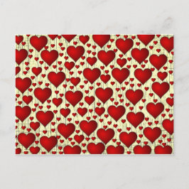 Ataque del corazón rojo precioso a la tarjeta del