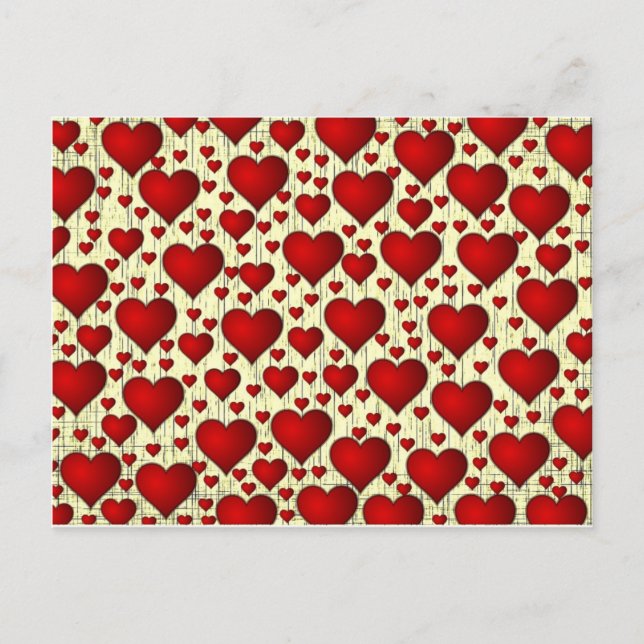 Ataque del corazón rojo precioso a la tarjeta del (Anverso)