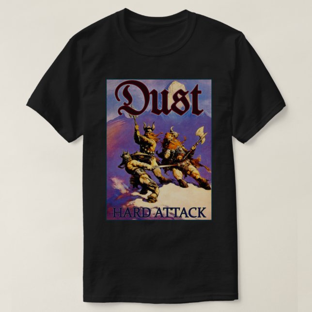 Ataque duro al polvo de la camiseta clásica (Diseño del anverso)