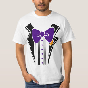 Ataque púrpura de la camiseta de Tuxedo