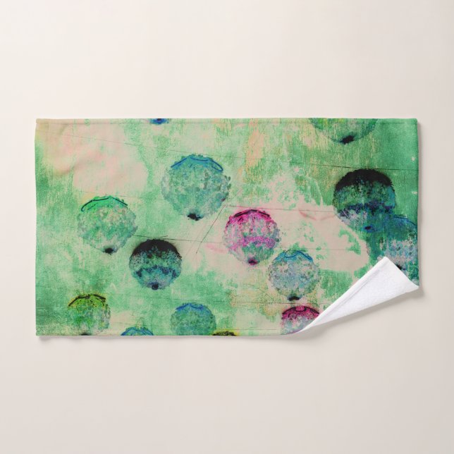 Ataques de pincel redondo de arte digital, rústico (Toalla de mano)