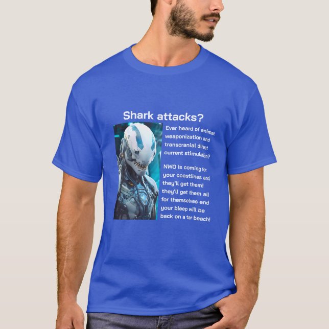 Ataques de tiburón (v2 oscuro) camiseta (Anverso)