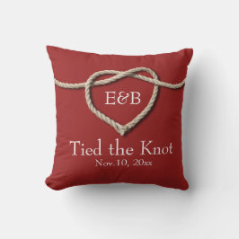 Atar la almohada del Boda rojo del nudo