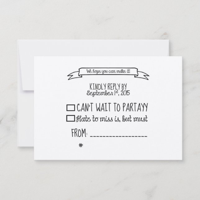 Atar la tarjeta RSVP Knot (Anverso)