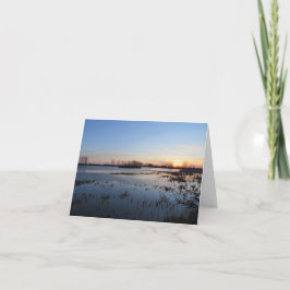 Atardecer Brillante - Tarjeta de Felicitación en B
