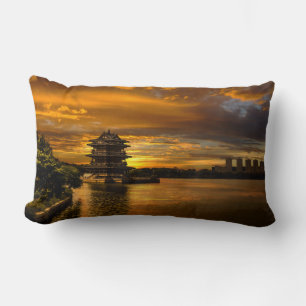 Atardecer cerca de las almohadas Yixing de tiro