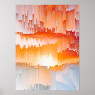 Atardecer con fallas cielo arte abstracto