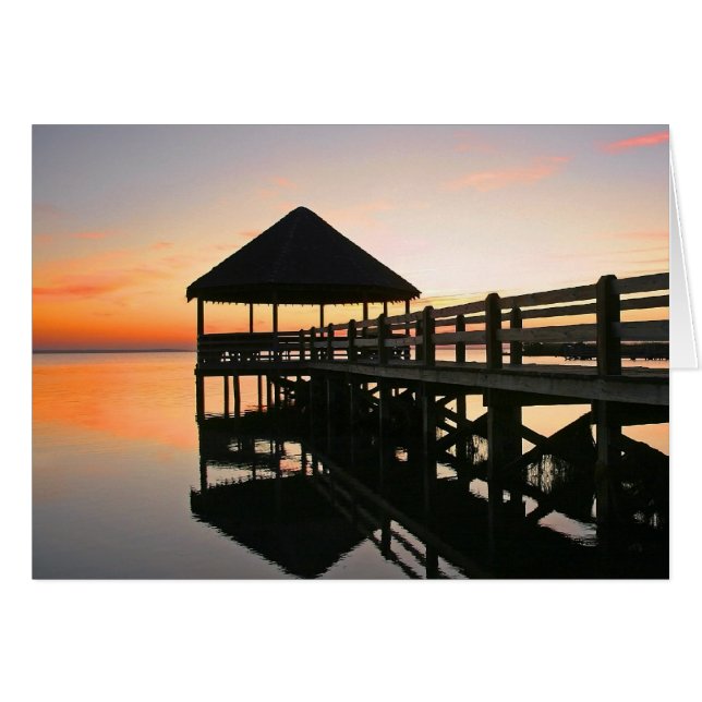 Atardecer con reflexiones (Anverso (Horizontal))