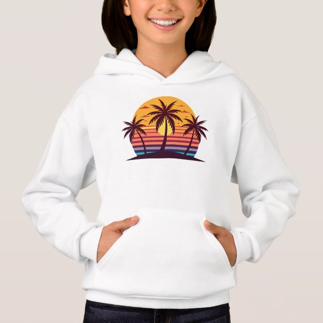 Atardecer con vector de palmeras-98801 (Anverso)