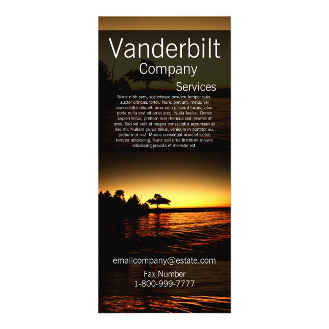 Atardecer de destino sobre la tarjeta de rack de á (Frente)