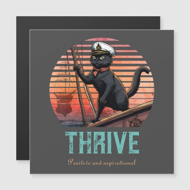 Atardecer de gato negro: un viaje a la tarjeta mag (Anverso/Reverso)