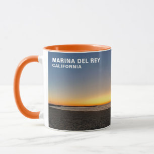 Atardecer de Hora Dorada - Marina Del Rey, CA Taza