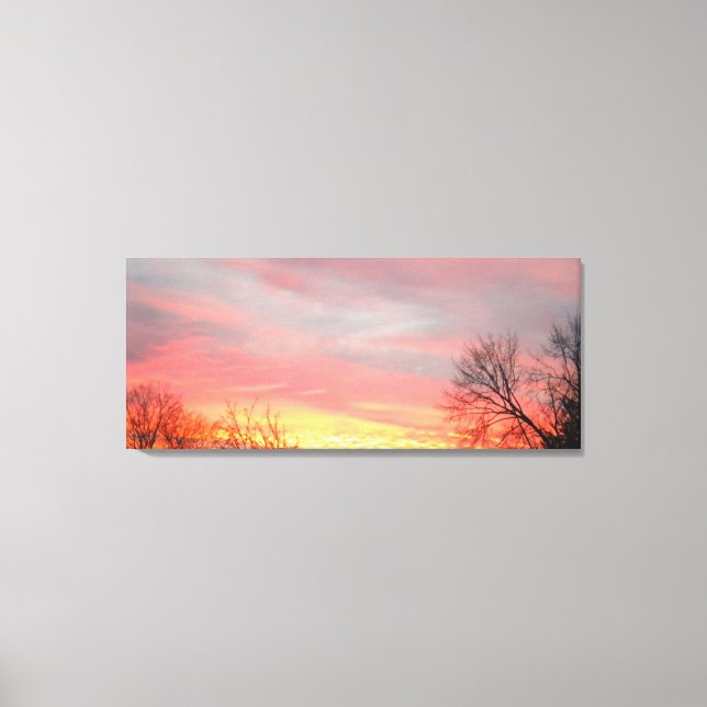 Atardecer de invierno en lienzo envuelto (Anverso)