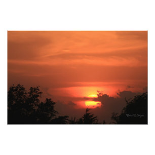 Atardecer de Kansas con ampliación de foto de árbo