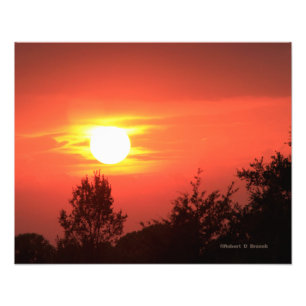 Atardecer de Kansas con nubes Foto Ampliación