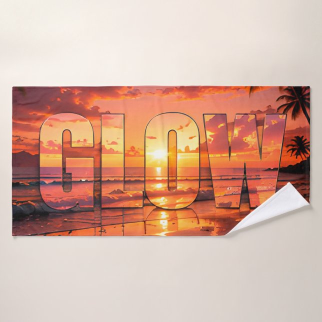Atardecer de Lujo Costero Glow (Toalla de baño)