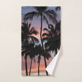 Atardecer de palmeras tropicales