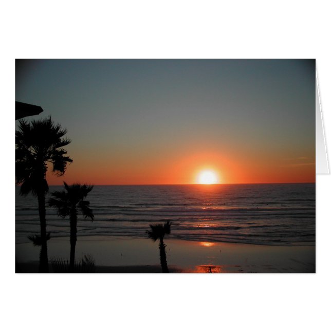 Atardecer de San Diego en la playa del Pacífico (Anverso (Horizontal))