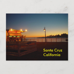 Atardecer de Santa Cruz en el embarcadero - postal