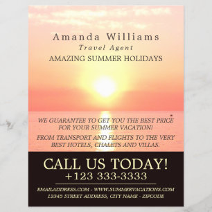 Atardecer de vacaciones, Volante de publicidad de 