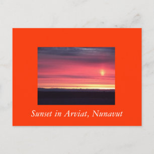 Atardecer en Arviat, postal de Nunavut