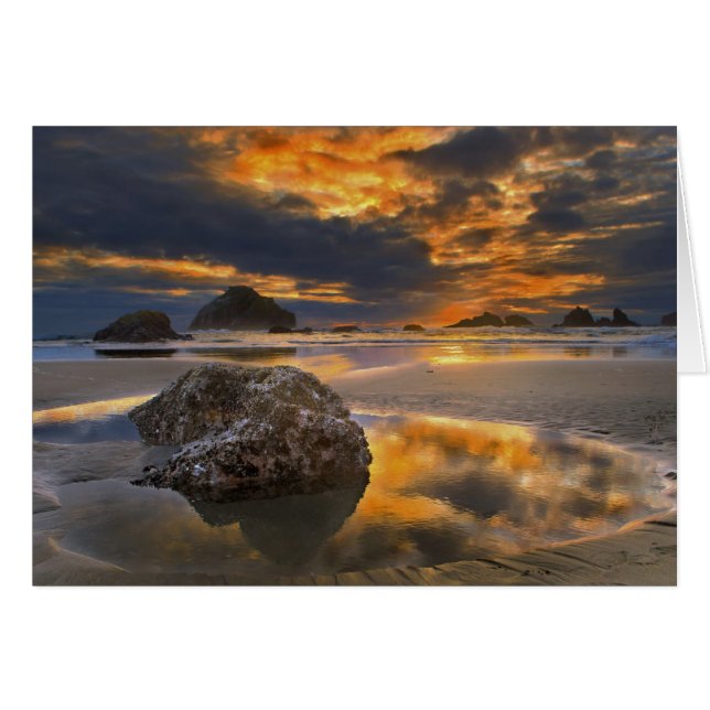 Atardecer en Bandon, Oregón (Anverso (Horizontal))