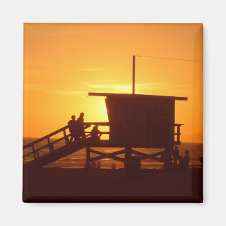 Atardecer en el imán de playa estatal de Santa Món