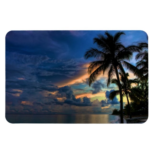 Atardecer en el imán Flexi Paradise Premium (Horizontal)