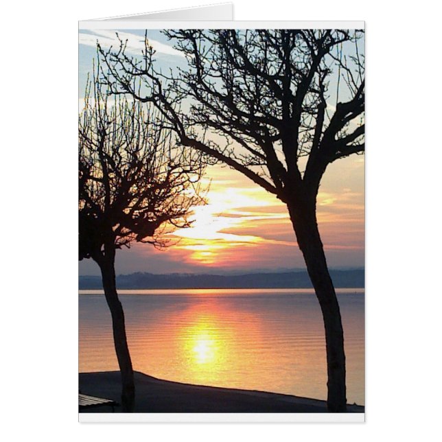 Atardecer en el lago (Frente)