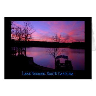 Atardecer en el lago Keowee (Título)