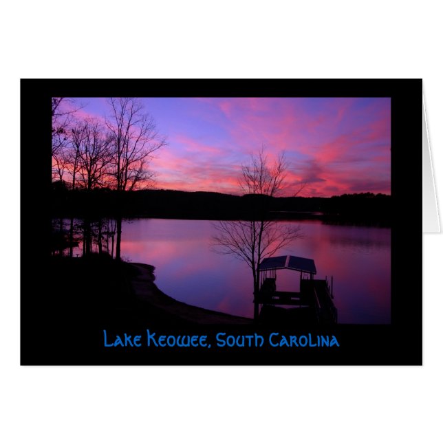 Atardecer en el lago Keowee (Título) (Anverso (Horizontal))